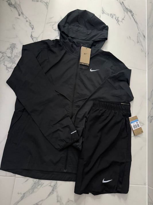 Nike Black Windrunner & Short set