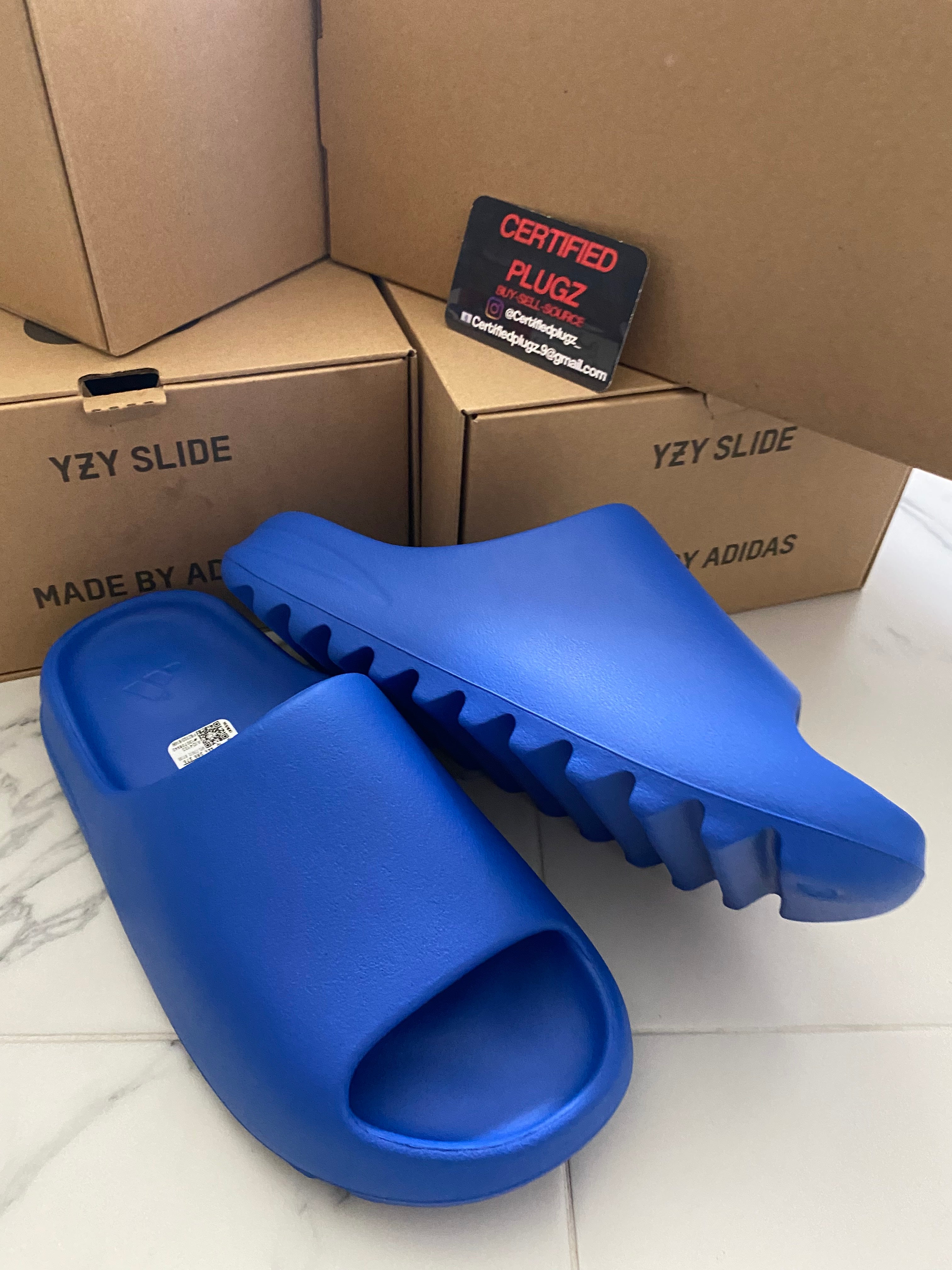 Yeezy slide 'Azure' – Certifiedplugz