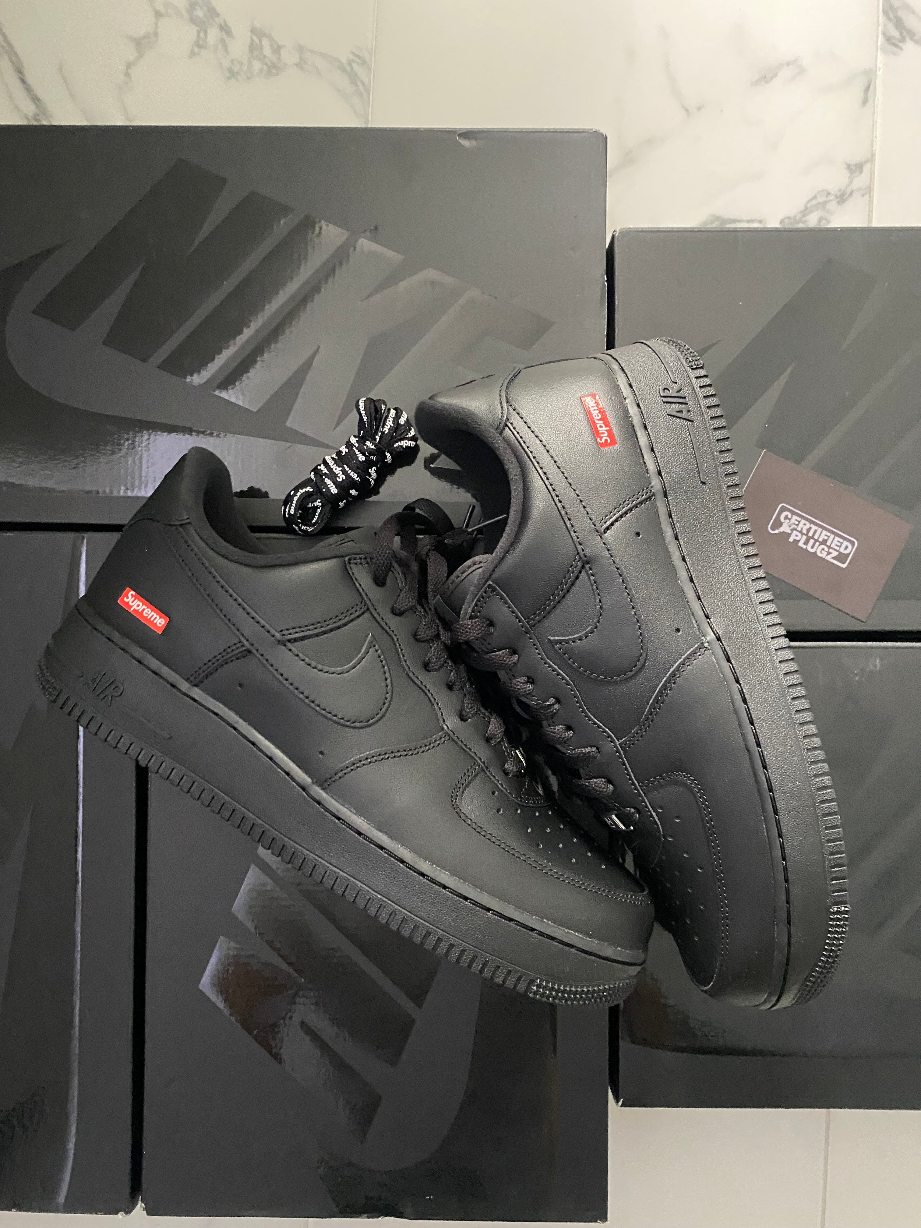 Nike AF1 Supreme Black Certifiedplugz